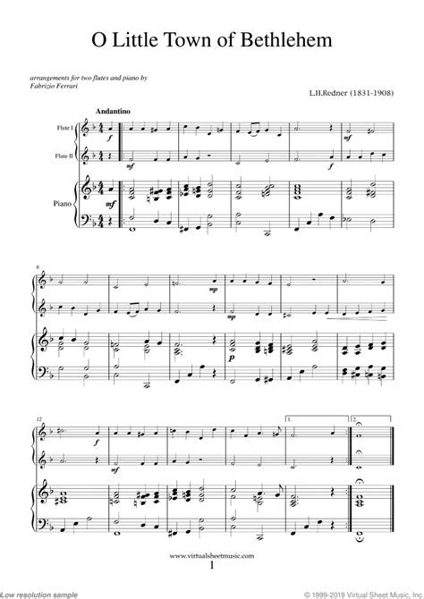 Easy Christmas Duets For Two Flutes And Piano Sheet Music