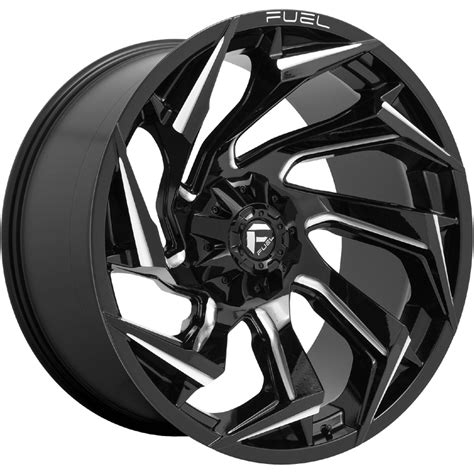 Fuel Offroad Reaction Wheel With Gloss Black Milled Dog Tyred
