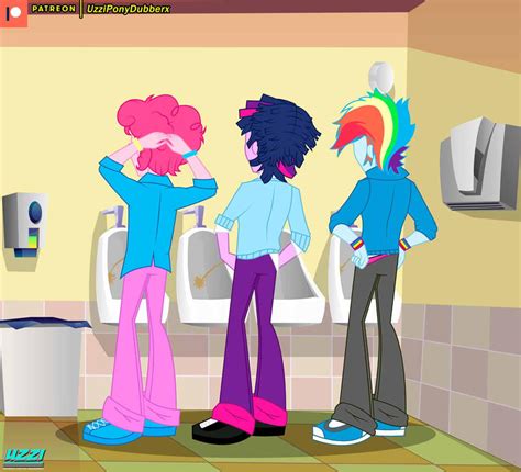 Equestria Boys In The Bathroom Commission By Uzzi Ponydubberx On