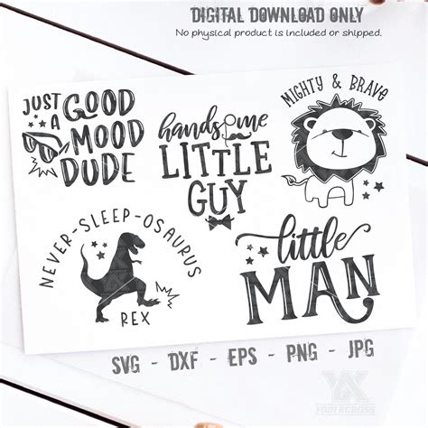 Baby Boy Svg Bundle 5 Cut File Designs In Svg Dxf Png  Etsy