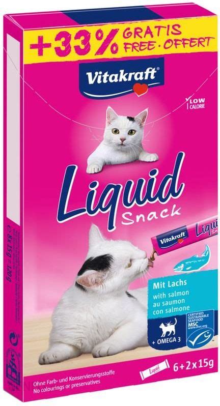 Karma Vitakraft Cat Liquid Snack Łosoś Kwas Omega 3 62x15g Ceny I