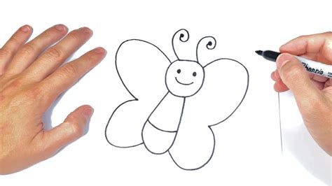 How To Draw A Butterfly Easy Drawing Butterfly Step By Step
