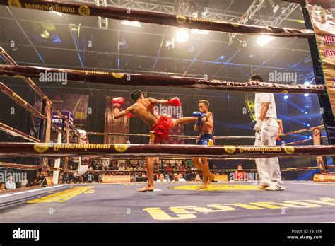 Cambodia Phnom Penh Cambodian Kick Boxing Match Pradal Serey