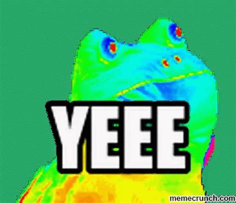 Fluorescent Rainbow Frog Dancing Me On Friday Meme 