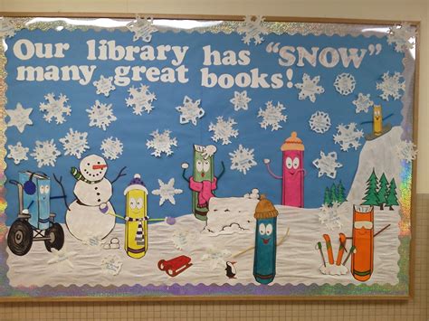 Winter Elementary School Library Bulletin Board Students Can Make The