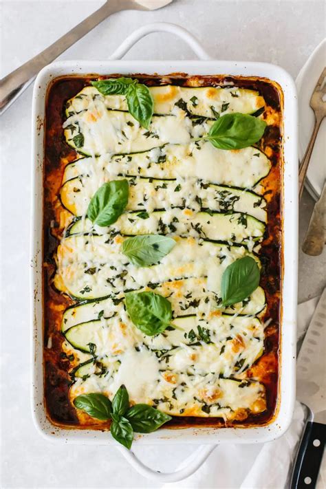 Zucchini Lasagna Recipe Not Watery Downshiftology Zucchini