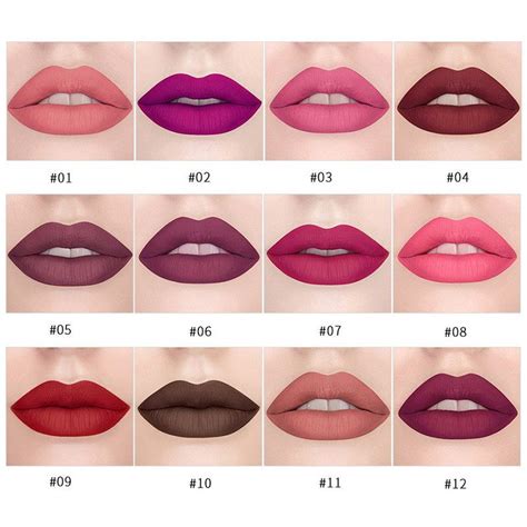 12 Color Matte Lipstick Long Lasting Moisturizer Lip Stick Velvet Matte