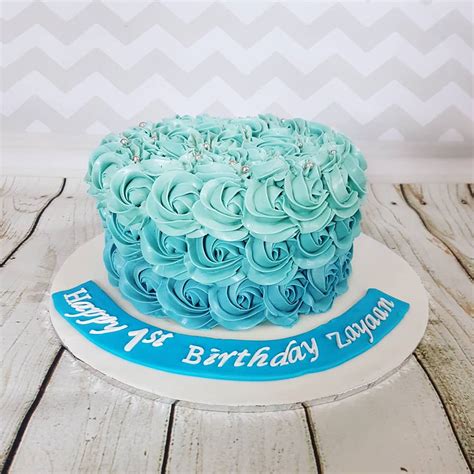 Blue Ombre Cake - Cakes by Mehwish
