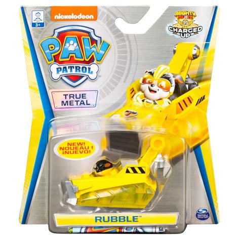 Paw Patrol True Metal Rubble Mighty Pups Charged Up