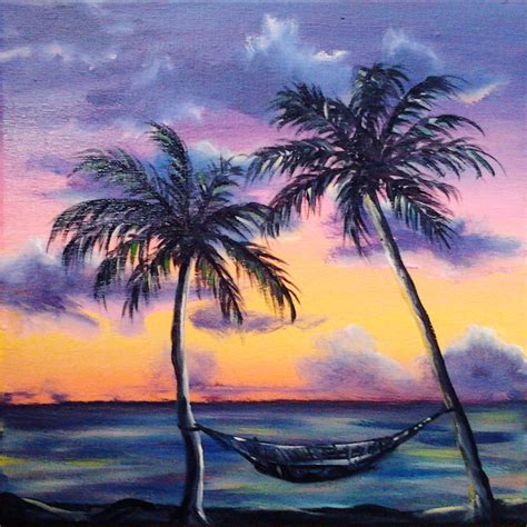 Drawn Sunset Hawaii Beach Pencil And In Color Drawn