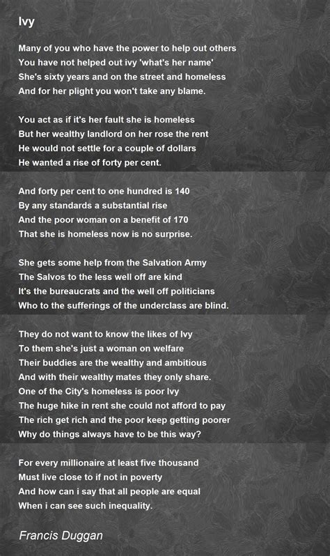 Ivy Poem By Francis Duggan Poem Hunter