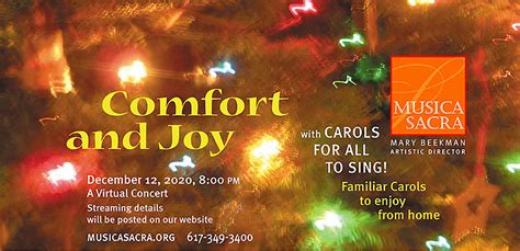 Comfort And Joy Carols For All To Sing Musica Sacra A Choral