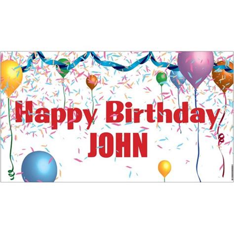Signazon.com makes it easy to order a birthday banner online. Personalized Custom Happy Birthday Party -Vinyl Indoor ...