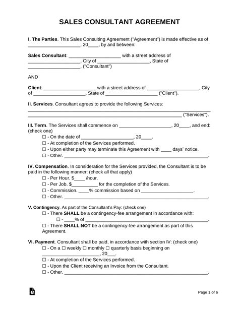 Free Consulting Agreement Template With Retainer Pdf Word Eforms