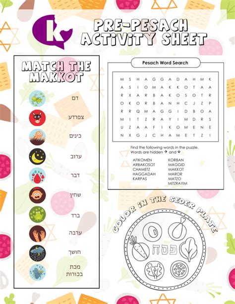 5 Passover Activity Downloads For Kids