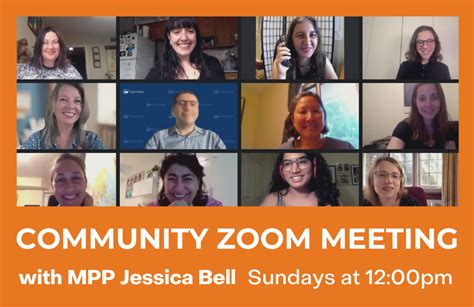 Community Zoom Meeting Jessica Bell