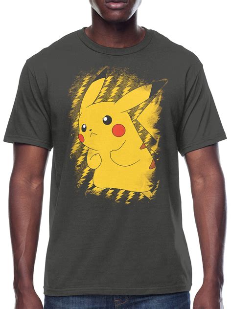 Pokemon Pikachu Brushy Mens And Big Mens Graphic T Shirt