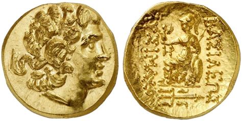 A Gold Coin With An Image Of A Woman On The Front And Side In Profile
