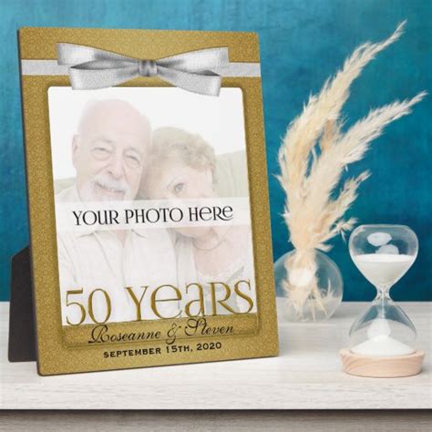 8x10 Golden 50th Wedding Anniversary Photo Frame Zazzle