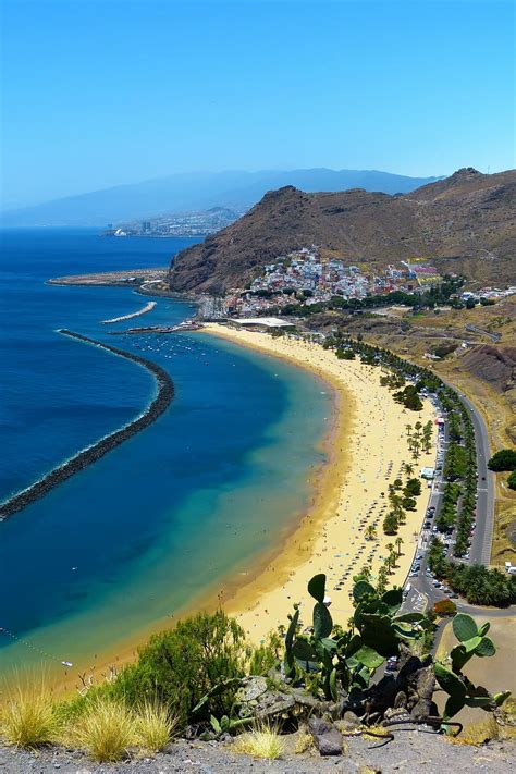 Tenerife Canary Islands Holiday Beach Landscape Spain Island