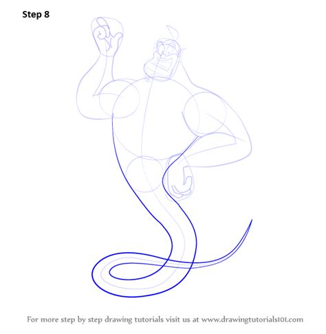 Step By Step How To Draw The Genie From Aladdin