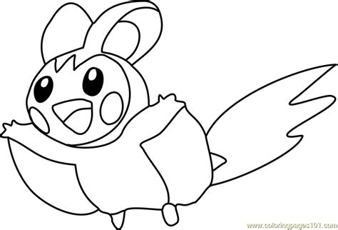 Emolga Pokemon Coloring Page Free Pokémon Coloring Pages