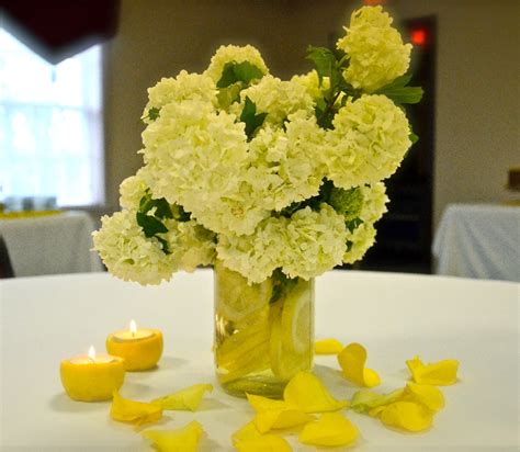 Sliced Lemon In Mason Jar Centerpieces A Wedding Blog