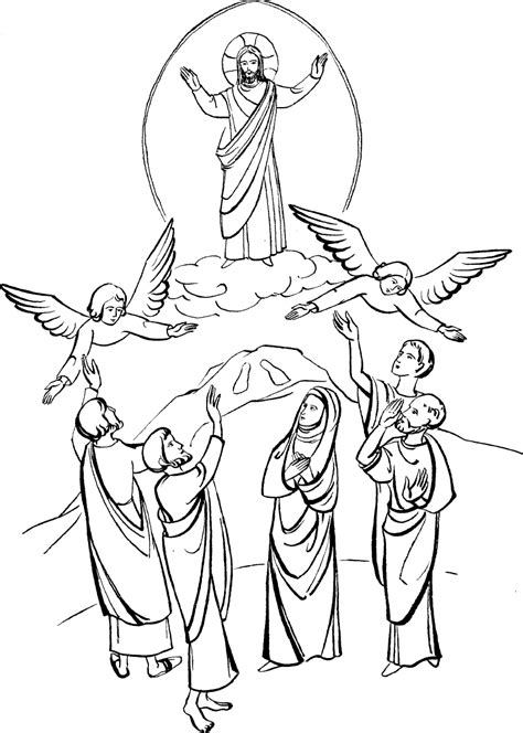 These coloring pages are gathered together by miracle story to help you find what you are looking for easily and quickly. Ascension Of Jesus Coloring Page - Coloring Home