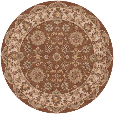 Lr Home Shapes Brown And Ivory 5 Ft Round Area Rug