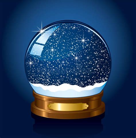 Christmas Snow Globe With The Falling Snow Illustration Sponsored
