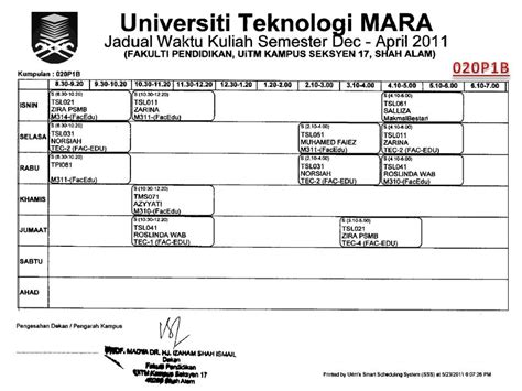 English literature is not tesl…please, explain… ASASI TESL UiTM: TIMETABLES FOR MAY-SEPT 2011 (Asasians ...
