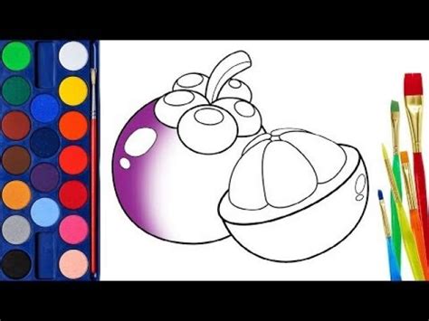 Free mangosteen coloring pages pictures learn to template. How to Draw Mangosteen Coloring Pages Fruit | Kids Learn ...