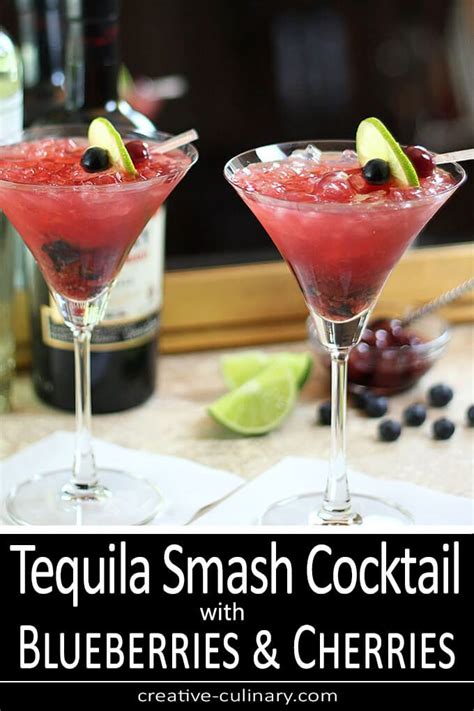 Visit this site for details: Not just for margaritas, tequila is combined with blueberries and maraschino cherries for this ...