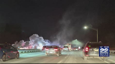 Car On Fire Causing Traffic Delays On I 291 In Springfield Youtube