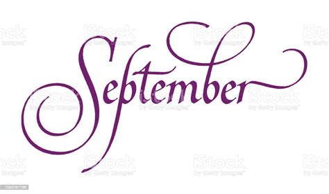September Stock Illustration Download Image Now Handwriting