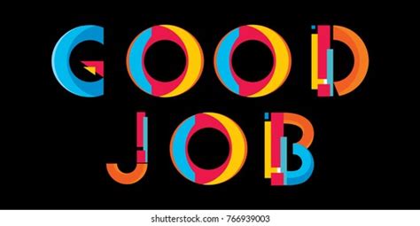 Good Job Words Stock Vector Royalty Free 766939003 Shutterstock