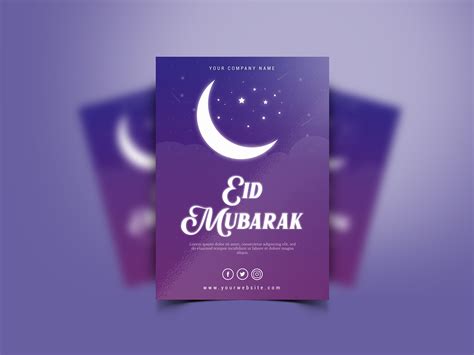 Eid Mubarak Poster Design Free On Behance