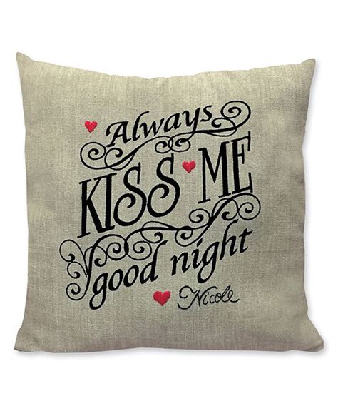 Design Works Always Kiss Me Goodnight Stamped Embroidery Pillow Zulily