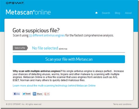 Online Virus Scanner To Scan File For Virus Online Metascan