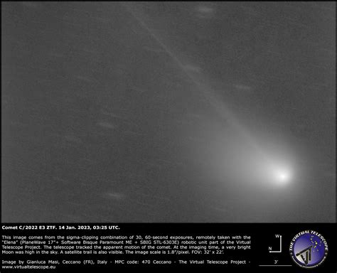 comet c 2022 e3 ztf a new image and live feed 14 jan 2023 the virtual telescope project 2 0