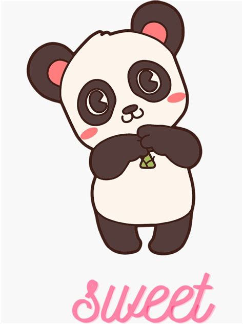 Art Of Zoo Sweet Panda Sticker For Sale By Shodesigner Redbubble