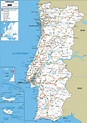 Portugal cities map - Map of Portugal cities (Southern Europe - Europe)