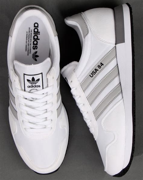 Adidas Usa 84 Trainers Whitegrey Adidas At 80s Casual Classics