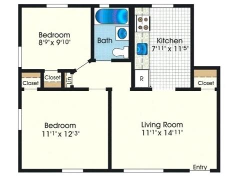 400 Square Foot Apartment Floor Plan Floorplansclick