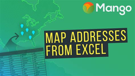 How To Map Addresses From An Excel Spreadsheet Youtube