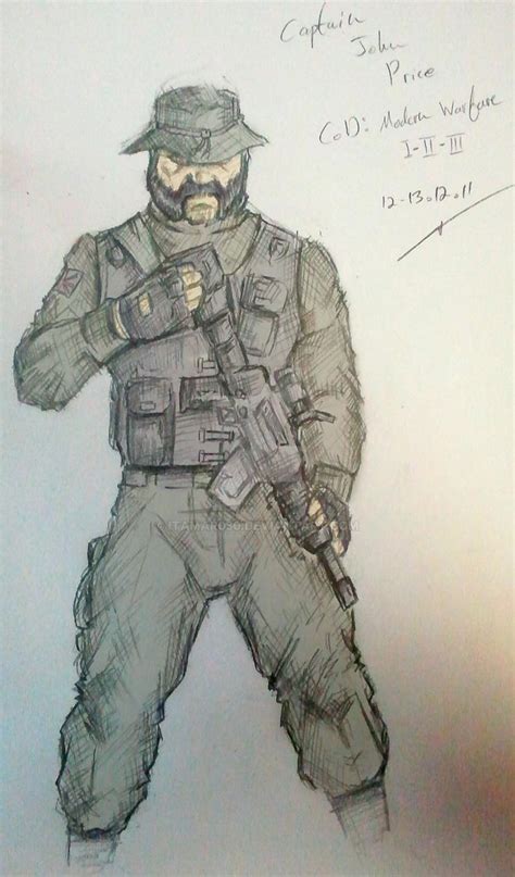 Captain Price Sketch 131211 Colored By Itamar050 On Deviantart