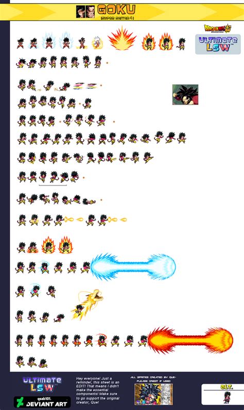Super Saiyan 4 Goku Ultimate Lsw Sheet By Kaval2003 On Deviantart