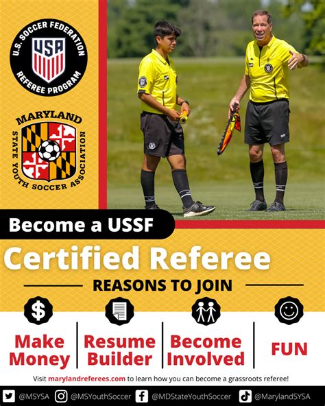 Become A Certified Ussf Referee Resources Maryland
