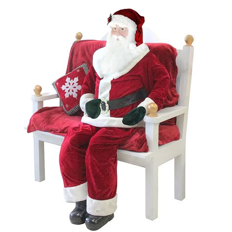 Northlight 6 Red Huge Life Size Plush Standing Santa Claus Christmas