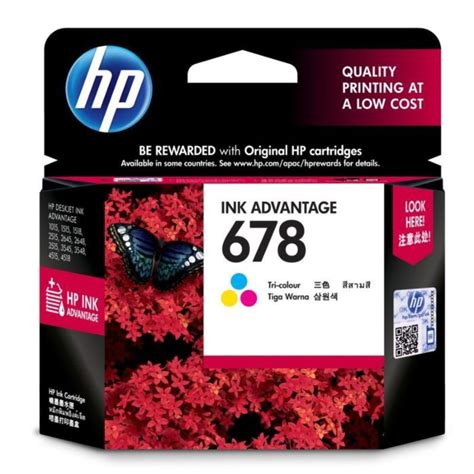 Tinta printer hp deskjet black colour color original 680 703 802 warna hitam murah paket tinta refill botol isi ulang catridge 678 704 universal. HP 678 Tri-Color Original Ink Advantage Cartridge (CZ108AA ...